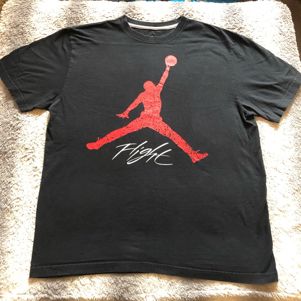 🏀 Jordan Jumpman Flight Tee Men’s XL Black Red